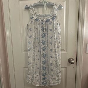 Rachel Ashwell Blue Sleeveless Nightgown